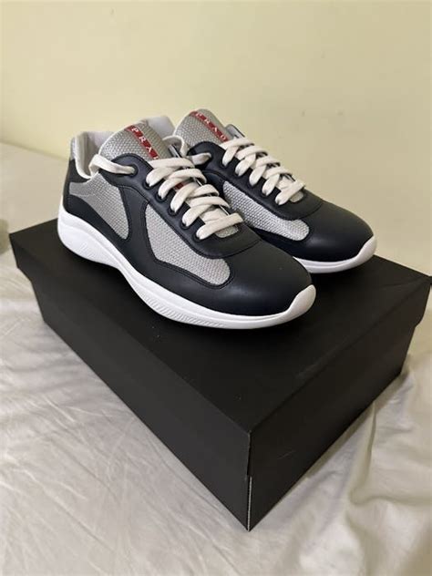 navy prada sneakers|prada americas cup sneakers sale.